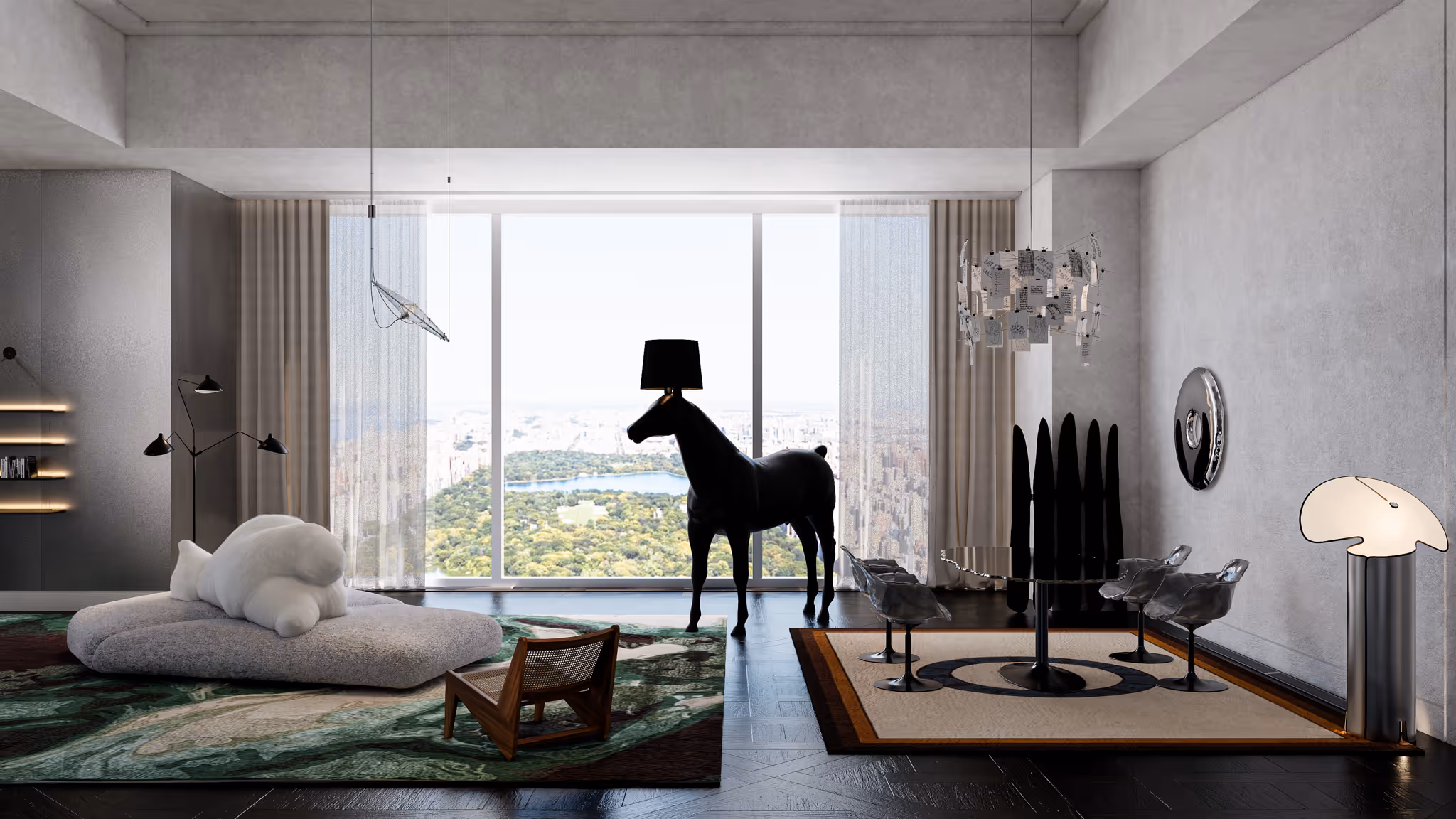 Monochromatic style living room